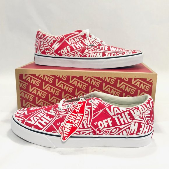 red vans with writing